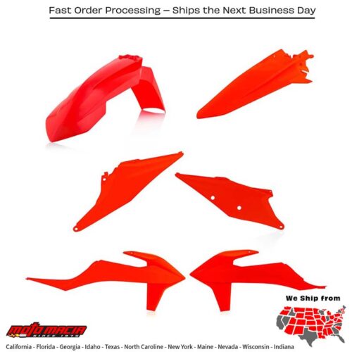 PLASTIC KIT FLO-ORANGE KTM 250 XC 450 SX-F Factory Edition 125 SX 150 SX 250 SX 250 SX-F 350 SX-F 450 SX-F 450 XC-F 300 XC-W TPi 300 XC TPi 250 XC-W TPi 250 XC TPi 250 XC-F 150 XC-W TPi 350 XC-F 125 XC 2019-2021