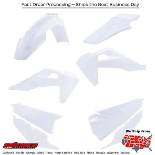 PLASTIC KIT WHITE Husqvarna TC 125 2019-2022 Husqvarna FC 250 2019-2022 Husqvarna FC 350 2019-2022 Husqvarna FC 450 2019-2022 Husqvarna FC 450 Rockstar Edition 2019-2021 Husqvarna TC 250 2019-2022