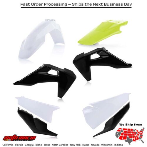 PLASTIC KIT HUS WHITE/BLACK/YELLOW Husqvarna TC 125 FC 250 FC 350 FC 450 FC 450 Rockstar Edition 2019-2022