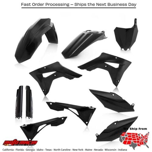 FULL PLASTIC KIT BLACK Honda CRF450RX CRF250RX 2019-2020