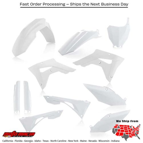 FULL PLASTIC KIT WHITE Honda CRF450RX CRF250RX 2019-2020