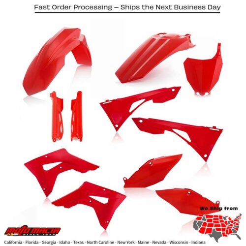 FULL PLASTIC KIT RED Honda CRF450RX CRF250RX 2019-2020