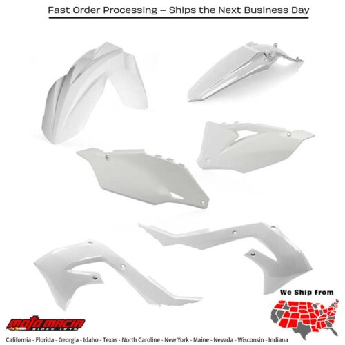 PLASTIC KIT WHITE Kawasaki KX250X KX450X KX250F KX450F 2019-2024