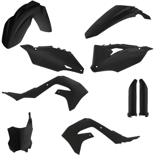 FULL PLASTIC KIT  BLACK METALLIC Kawasaki KX250F KX450F KX250X KX450X 2019-2024