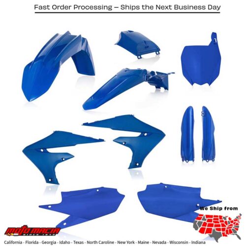 FULL PLASTIC KIT BLUE Yamaha YZ450F YZ250F YZ450FX YZ250FX 2018-2023