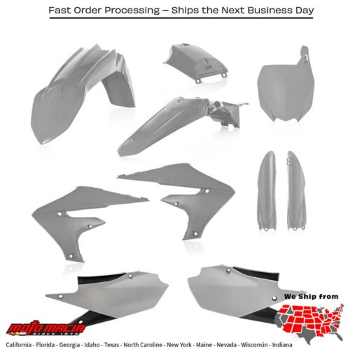 FULL PLASTIC KIT GREY Yamaha YZ450F YZ250F YZ450FX YZ250FX 2018-2023
