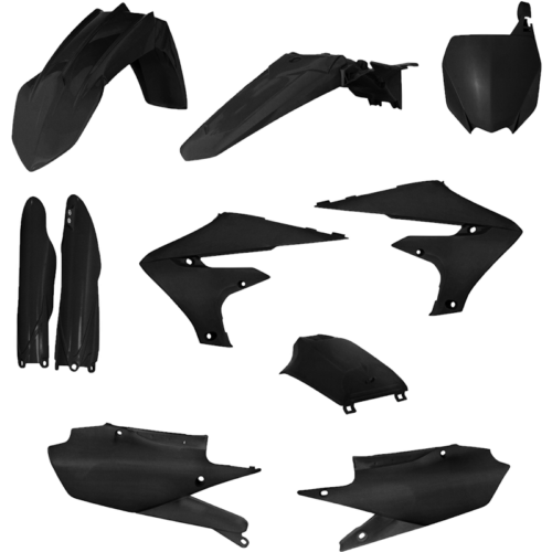 FULL PLASTIC KIT  BLACK METALLIC Yamaha YZ450F YZ250F YZ450FX YZ250FX YZ250F Monster Energy RE YZ450F Monster Energy RE 2018-2023