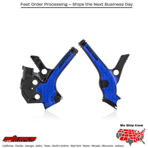 X-GRIP FRAME GUARDS BLACK/BLUE Yamaha YZ65 2018-2024
