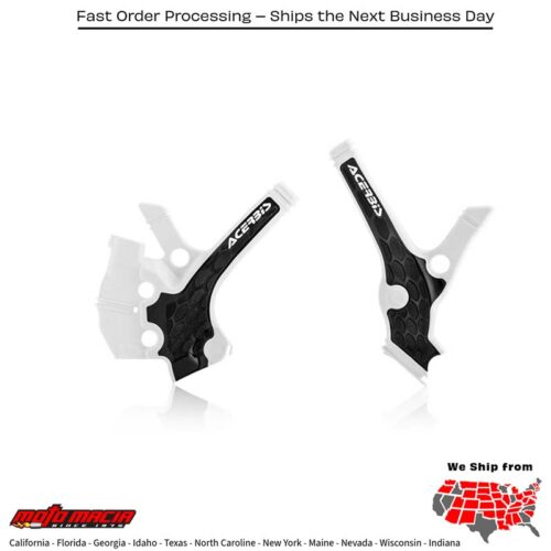 X-GRIP FRAME GUARDS BLACK/WHITE Yamaha YZ65 2018-2024