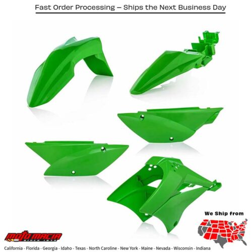 PLASTIC KIT GREEN  Kawasaki KLX110 KLX110L 2010-2020