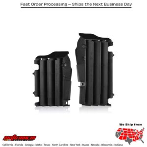 ACERBIS RADIATOR LOUVERS BLACK Kawasaki KX450F KX250F 2016-2024 Kawasaki KX450F 2016-2023 Kawasaki KX250F 2021-2024. MPN: 2791430001. SKU: 27914-30001.