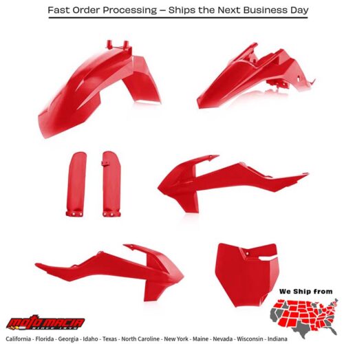 FULL PLASTIC KIT GAS/KTM RED Gas Gas Gas-Gas Mc 65 MC 65 2021-2024