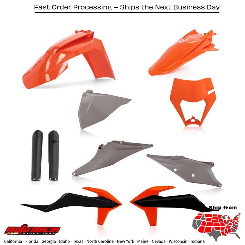 FULL PLASTIC KIT KTM ORIGINAL KTM 500 EXC-F 500 XCF-W 350 XCF-W 300 XC-W TPi 250 XC-W TPi 350 EXC-F 450 EXC-F 150 XC-W 250 XC-W 300 XC-W 450 XCF-W 250 EXC-F 2020-2023