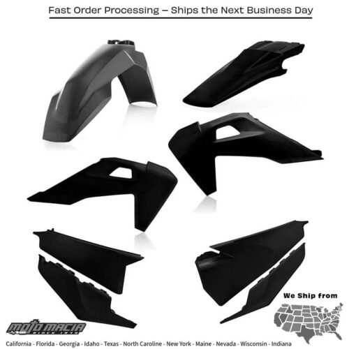 PLASTIC KIT BLACK Husqvarna TE 300i FE 250 FE 350 FE 450 FE 501 TE 250i TE 150 2020-2023