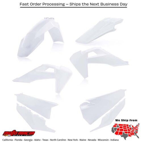 PLASTIC KIT WHITE Husqvarna TE 300i FE 250 FE 350 FE 450 FE 501 TE 250i TE 150 2020-2023