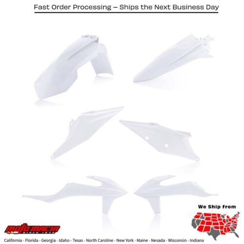 PLASTIC KIT WHITE KTM 500 EXC-F 350 EXC-F 450 EXC-F 250 EXC-F 300 EXC 250 EXC 2020-2023
