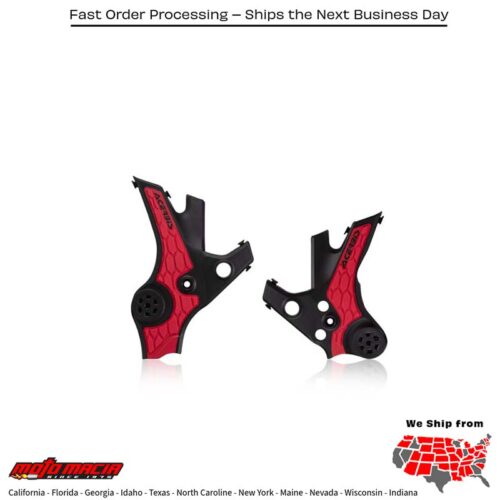 X-GRIP FRAME GUARD BLACK/RED  Honda CRF1100L2 Africa Twin Adventure Sports 2020-2021 Honda CRF1100L2D Africa Twin Adventure Sports DCT 2020-2021 Honda CRF1100L Africa Twin 2020-2021 Honda CRF1100LD Africa Twin DCT 2020-2021