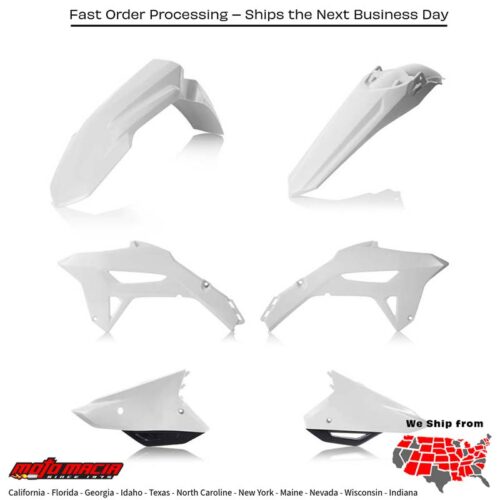 PLASTIC KIT  WHITE/BLACK Honda CRF450R W.E. CRF450R CRF250R 2021-2024