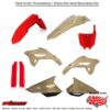 FULL PLASTIC KIT RED/GOLD  Honda CRF450R W.E. CRF450R CRF250R 2021-2024