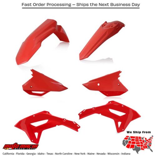 PLASTIC KIT  RED Honda CRF450RX CRF250RX 2021-2024