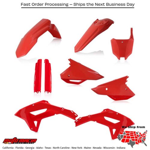 PLASTIC KIT- FULL  RED Honda CRF450RX CRF250RX 2021-2024