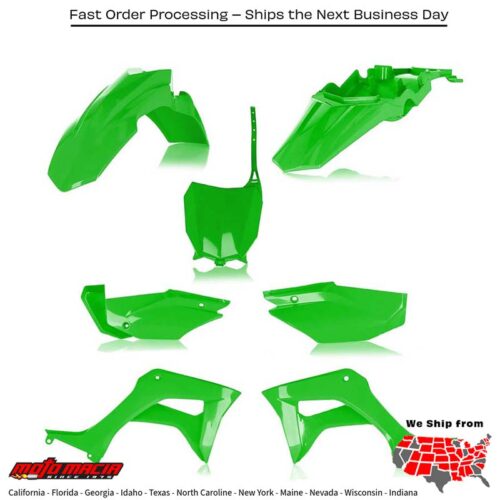 FULL PLASTIC KIT  GREEN Honda CRF110F 2019-2021