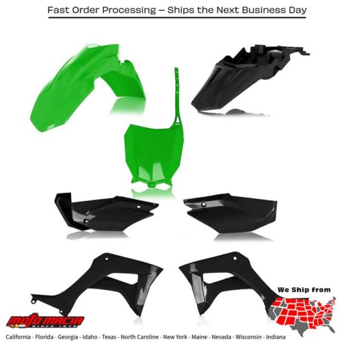 FULL PLASTIC KIT  GREEN/BLACK Honda CRF110F 2019-2021