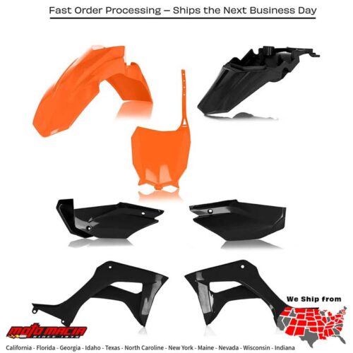 FULL PLASTIC KIT  ORANGE/BLACK Honda CRF110F 2019-2021