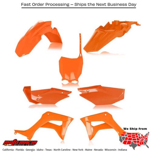 FULL PLASTIC KIT  ORANGE Honda CRF110F 2019-2024