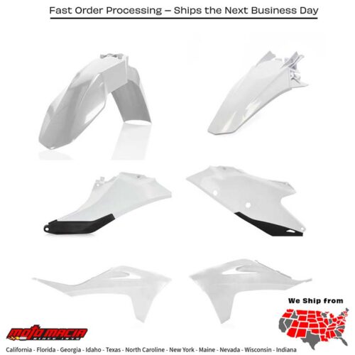 PLASTIC KIT GAS/KTM WHITE/BLACK Gas Gas Gas-Gas MC 125 MC 250F MC 450F EX 250F EX 350F EX 450F EX 300 MC 250 MC 350F EX 250 2021-2023