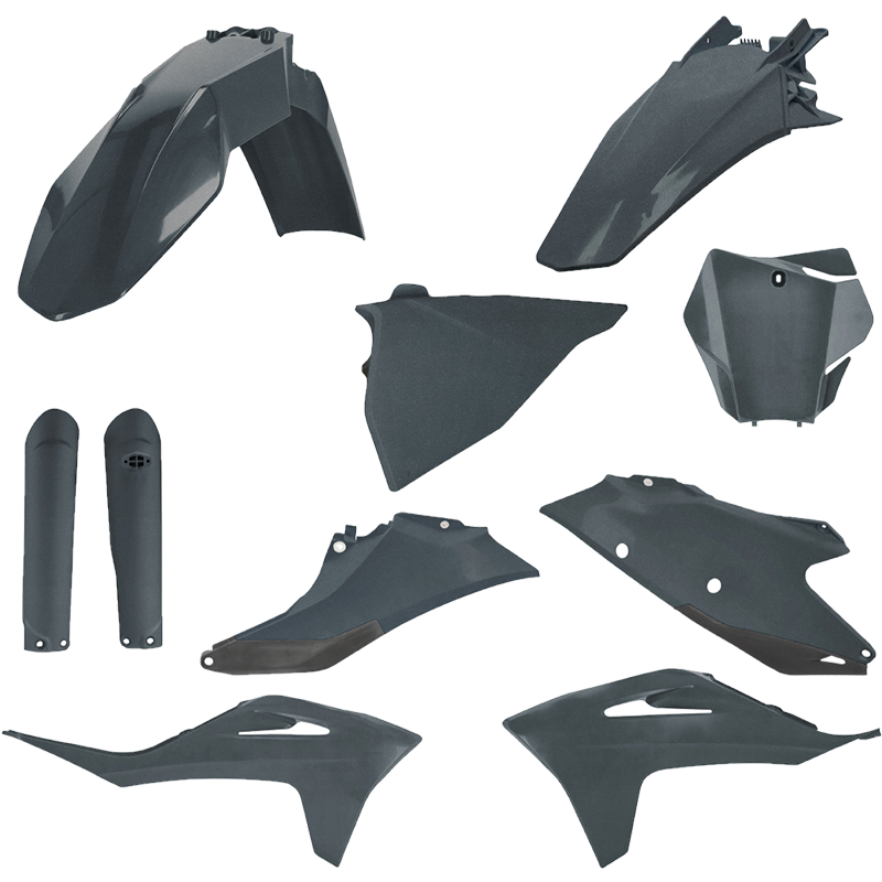 FULL PLASTIC KIT GAS GREY METALLIC Gas Gas Gas-Gas MC 125 MC 250F MC 450F EX 250F EX 350F EX 450F EX 300 MC 250 MC 350F EX 250 2021-2023