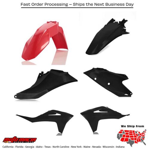 PLASTIC KIT GAS RED/BLACK Gas Gas Gas-Gas EC 300 EC 250 EC 250F EC 350F 2021-2023