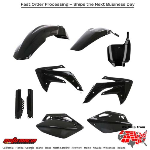 FULL PLASTIC KIT  BLACK Honda CRF150R 2007-2024