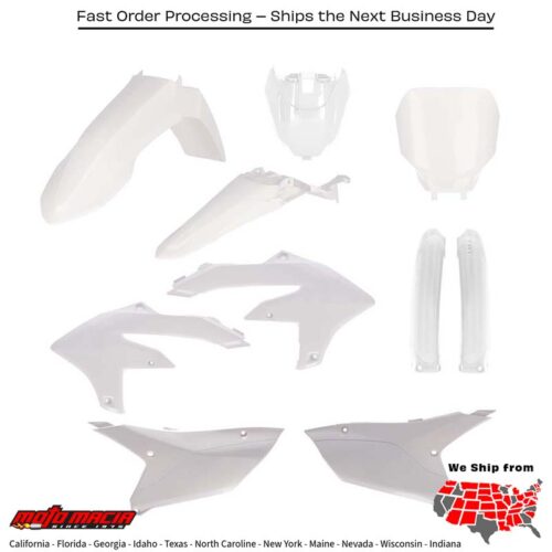 FULL PLASTIC KIT  WHITE Yamaha YZ450F YZ250F YZ450FX 2023-2024