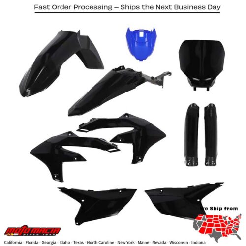 FULL PLASTIC KIT MONSTER BLACK/BLUE  Yamaha YZ450F YZ250F YZ450FX 2023-2024
