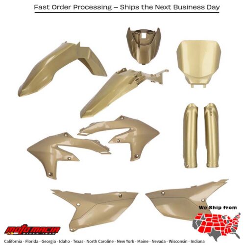 FULL PLASTIC KIT GOLD/GOLD  Yamaha YZ450F YZ250F YZ450FX 2023-2024