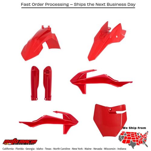 FULL PLASTIC KIT RED GAS Gas-Gas MC 50 MC-E 5 2021-2024