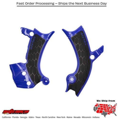 X-GRIP FRAME GUARD BLUE/BLACK  Yamaha YZ450F YZ250F YZ450FX 2023-2024
