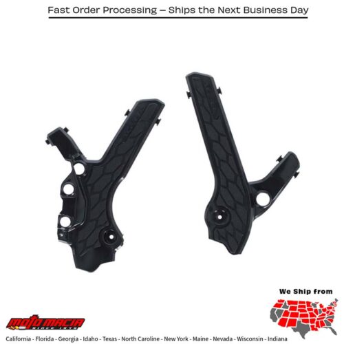 X-GRIP FRAME GUARD BLACK  Suzuki DR-Z400S DR-Z400SM DR-Z400E Non CA Model DR-Z400E CA Model 2000-2024
