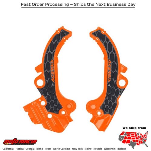 FRAME GUARDS- X-GRIP ORANGE/BLACK KTM 65 SX 2024