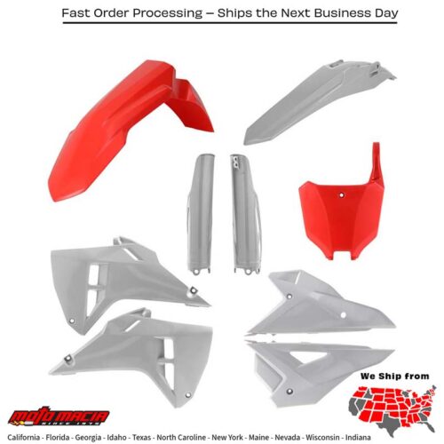 PLASTIC KIT FULL RED/GREY Honda CRF450RX CRF250RX CRF450R CRF250R 2025