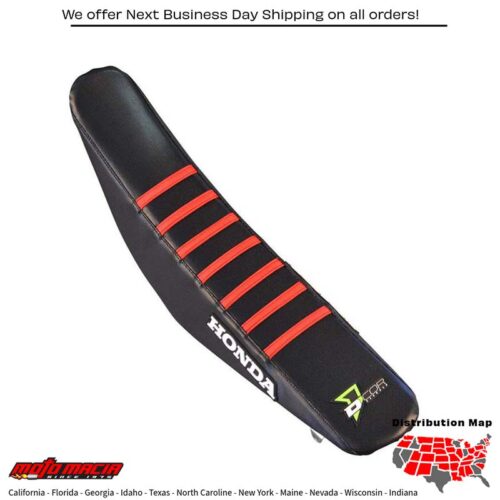 SEAT COVER W/RIBS BLACK/BLACK/RED  Honda CRF450R CRF250R 13-17