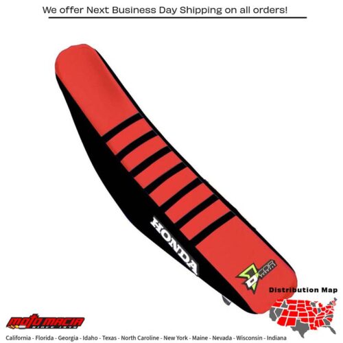 SEAT COVER GEICO REPLICA BLACK/RED W/RIBS Honda CRF450R CRF250R 13-17