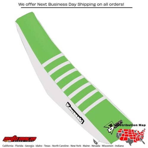 SEAT COVER GREEN/WHITE GREEN RIBS KX450 Kawasaki KX450F 19