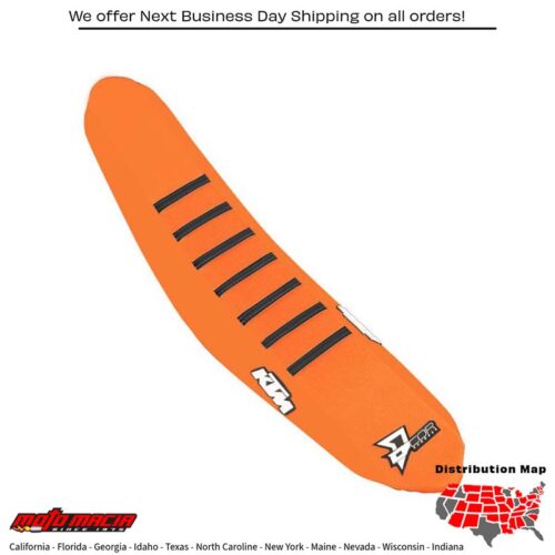 SEAT COVER ORANGE BLACK RIBS KTM SX/F 125-450 KTM 450 SX-F 350 SX-F 250 SX-F 150 SX 125 SX 450 XC-F 350 XC-F 250 XC-F 450 SX-F Factory Edition 19