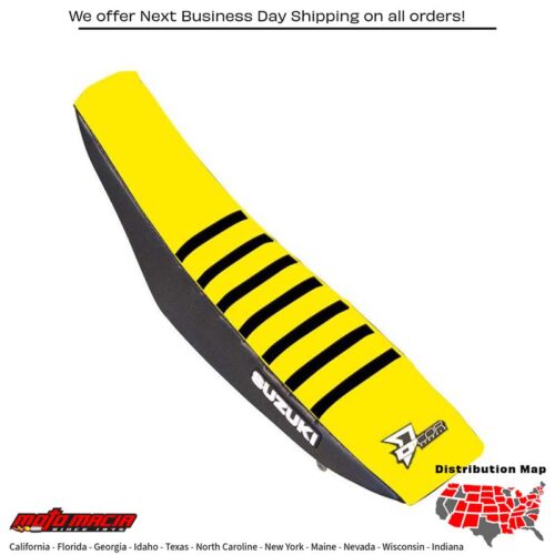 SEAT COVER BLACK/YELLOW W/RIBS Suzuki RM-Z450 RM-Z250 18-19