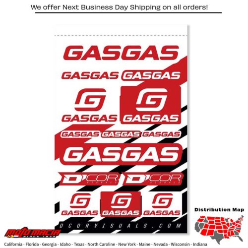 GASGAS DECAL SHEET 12 MIL