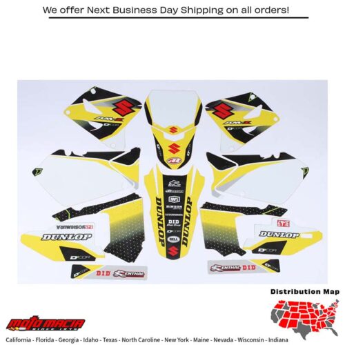 SUZUKI RACELINE GRAPHICS COMPLETE KIT WHITE