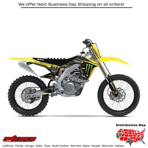 COMPLETE KIT MONSTER ENERGY BLACK Suzuki RM250 RM125 01-08