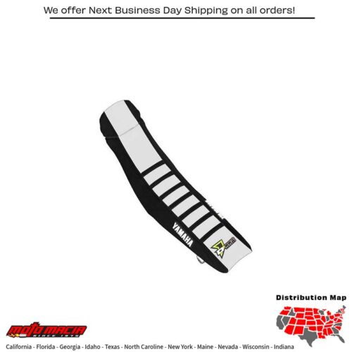 SEAT COVER BLACK/WHITE W/RIBS Yamaha YZ250FX YZ450FX YZ250F YZ450F WR250F WR450F 14-18